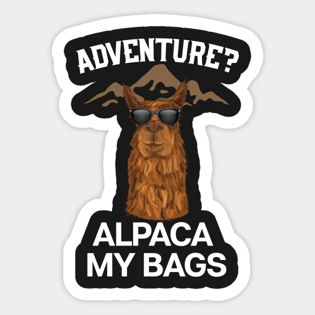 Adventure? Alpaca My Bags Sticker by UNDERGROUNDROOTS